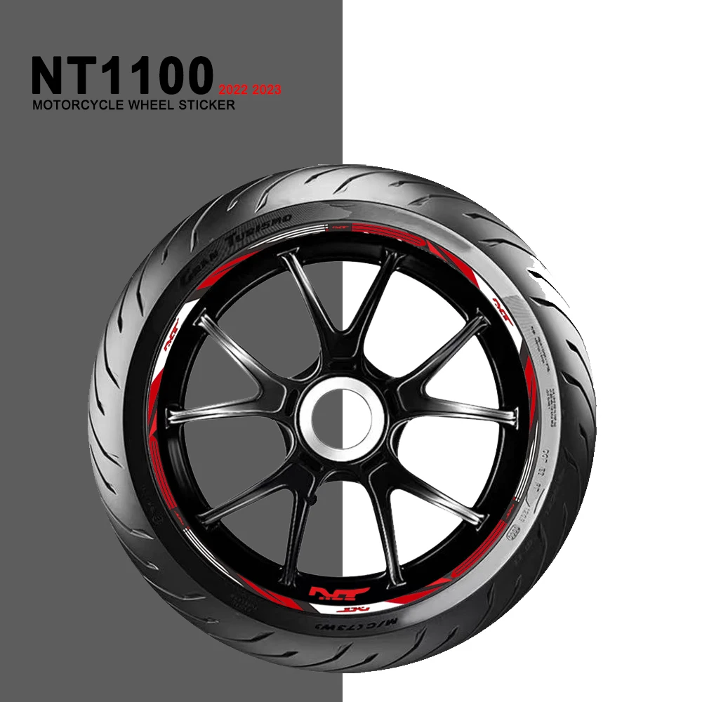 Motorcycle Wheel Sticker Waterproof Hub Decal Rim Stripe Tape 17 Inches For Honda NT1100 NT 1100 2022 2023