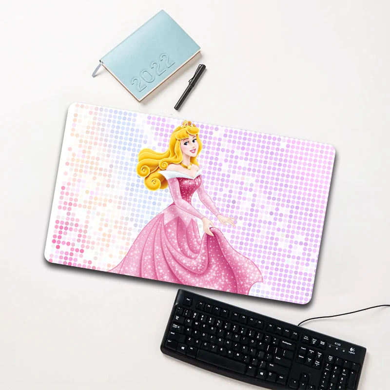 

Disney Aurora Princess Pink Polka Dot Mouse Pad Large Non-slip Waterproof Desk Mat for Computer Laptop