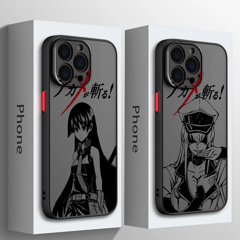 Anime Akame Ga Kill Logo Phone Case For Apple iPhone 15 14 13 12 11 XS Mini Pro Max 8 XR X Matte Frosted Translucent