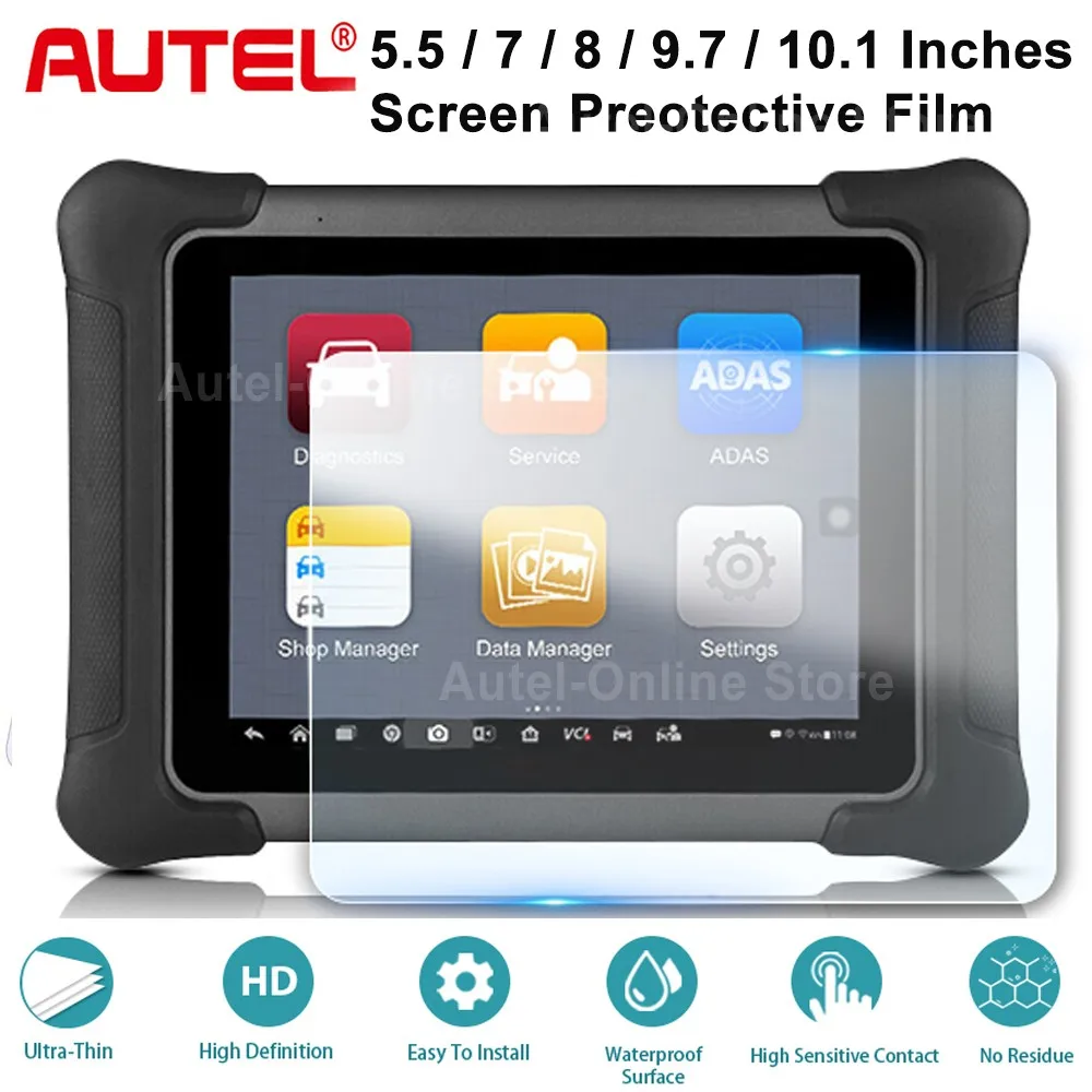 Autel Scanner Protect Film 5.5/ 8/ 9.7/ 10.1inches Screen Protector Compatible with KM100/ MK808BT/ MP808BT/ DS808/ IM508/ IM608