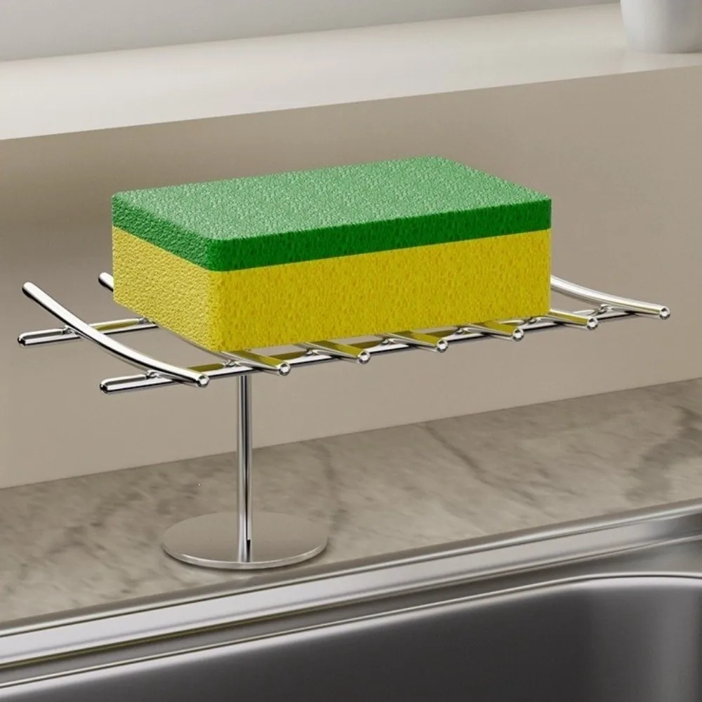 New Self Draining Stainless Steel Soap Rack Multifunctional Minimalism Bathroom Storage Rack Multi-scene Soap Dish Bathroom Use