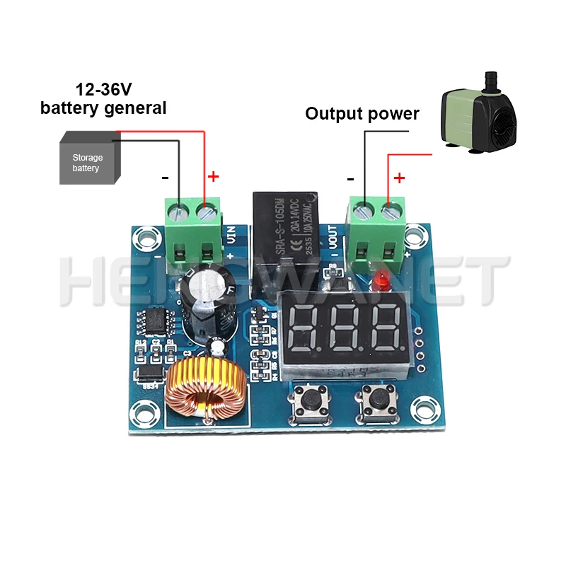 XH-M609 DC 12V-36V Charger Module Voltage OverDischarge Battery Protection Precise Undervoltage Protection Module Board