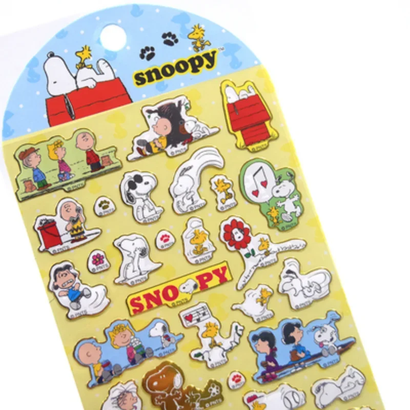 Snoopy Cartoon Anime Stickers Graffiti Decals Laptop Phone Guitar Luggage Waterproof Bronzing Hand Tent Stickers Kawaii Kid Toy