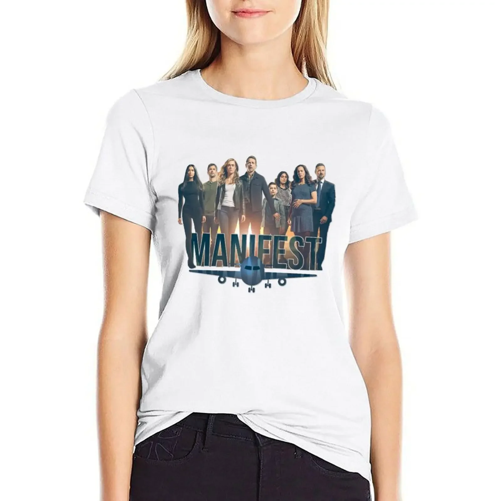 

Manifest Characters Logo And Poster Design T-shirt summer clothes plus size tops Top Women