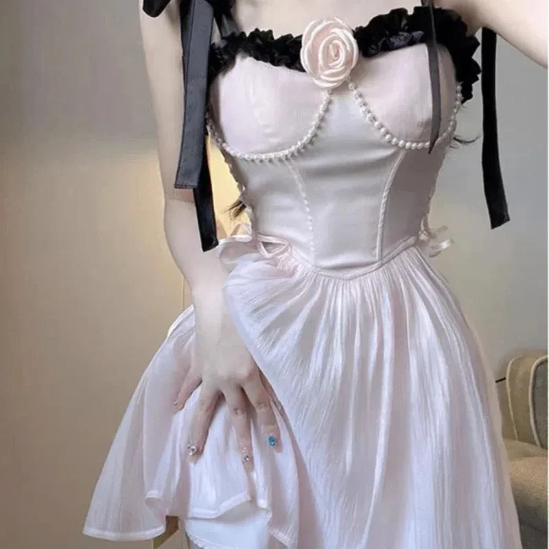 

2025 Dresses High-end Pink Suspender Dress For Women With Small French Celebrity Birthday Dress Princess Skirt Women's Clothing