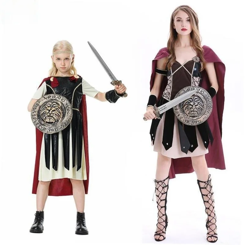 

Костюм для косплея в стиле древнеримских доспехов и викингов, женская одежда для сценических выступлений, традиционная этническая женская одежда