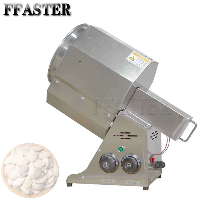 Stainless Steel Electric Nut Roaster Chestnut Coffee bean Peanut Molen Seeds Fry Fruit Walnut Roasting Machine