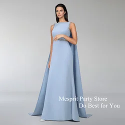 Saudi Arab Evening Dress with Cape Customized Boat Neck Beading Stones A Line Woman Arabic Prom Dresses Wedding Party Gown