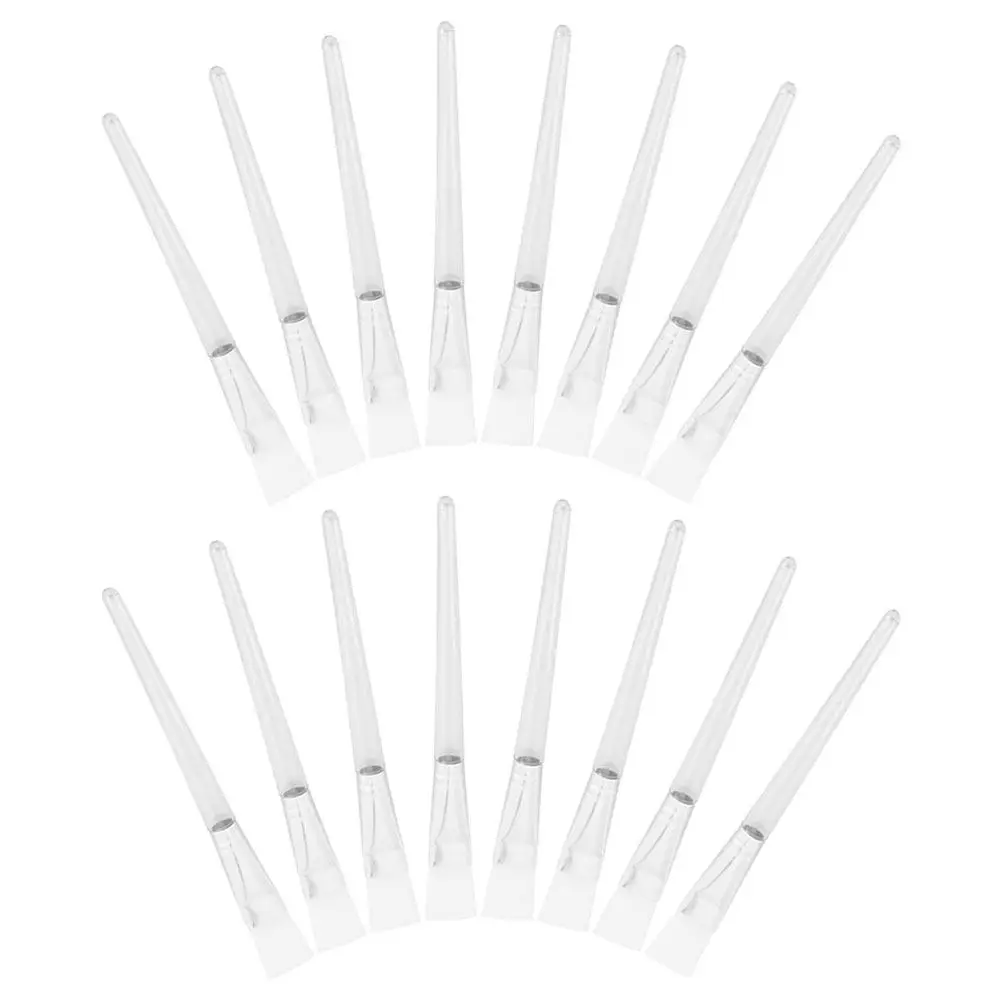 16-Piece Face Mask Brush Set with Soft Bristles for Mud Clay Sheet Masks Easy-Clean Transparent Handles