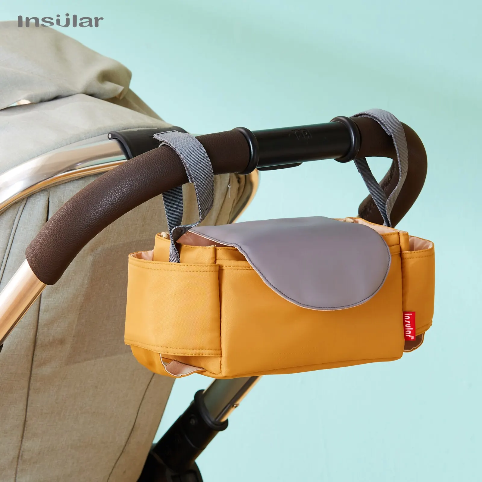 INSULAR Stroller Mommy Organizer Diaper Bag With Cup Holder & Hook Universal Baby Pram Hanging Basket Accessories