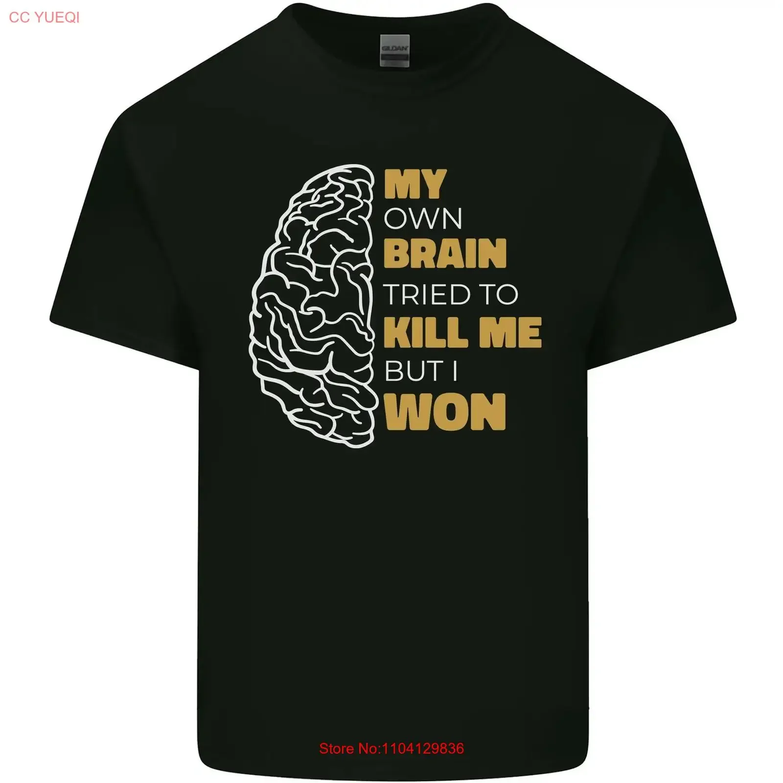Brain Cancer Aneurysm Awareness Mens Cotton T Shirt Top vintage Washed Casual Top For Everyday Wear Stretched Comfortable