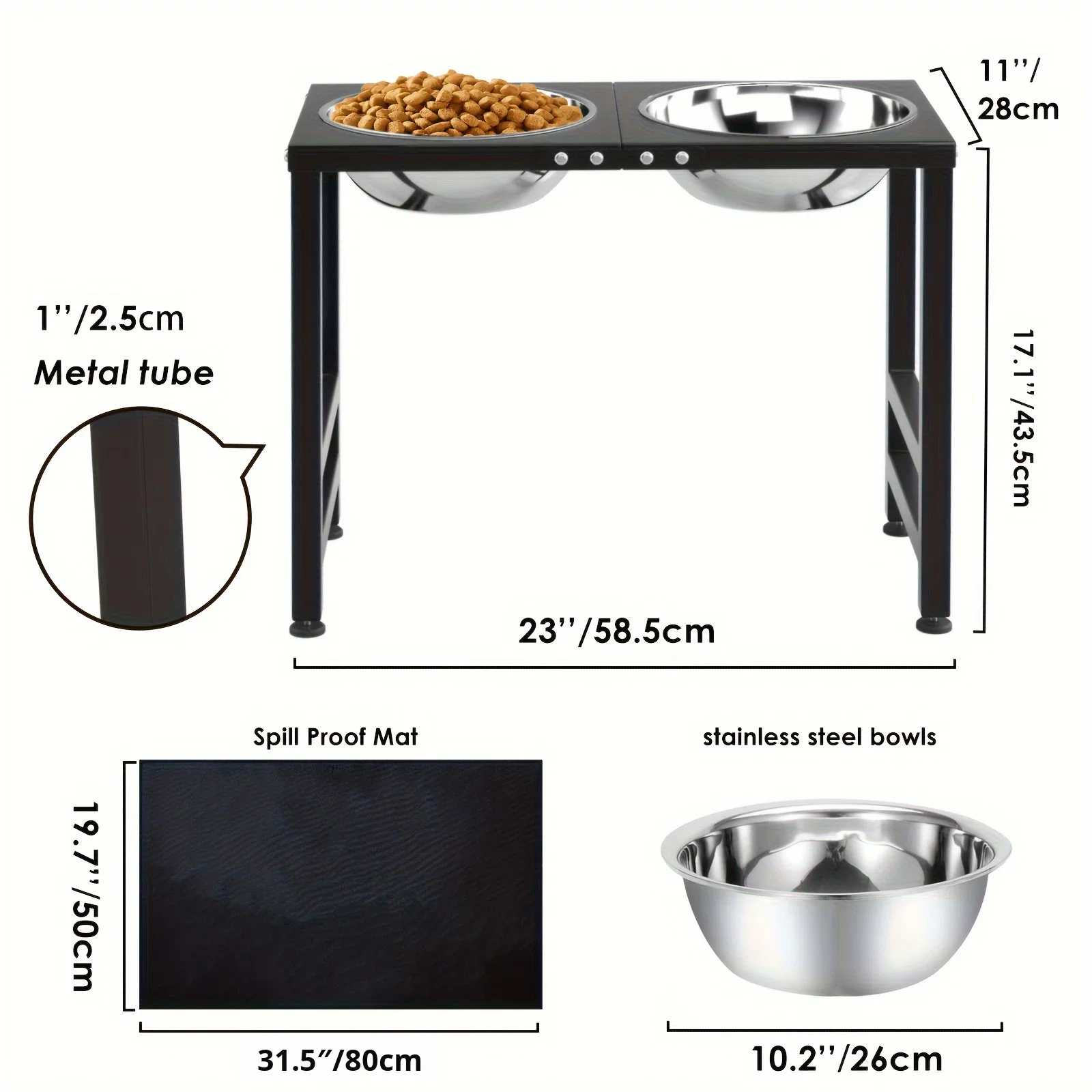 3000ml automatic dog bowl height adjustable heightening dog bowl with slow food