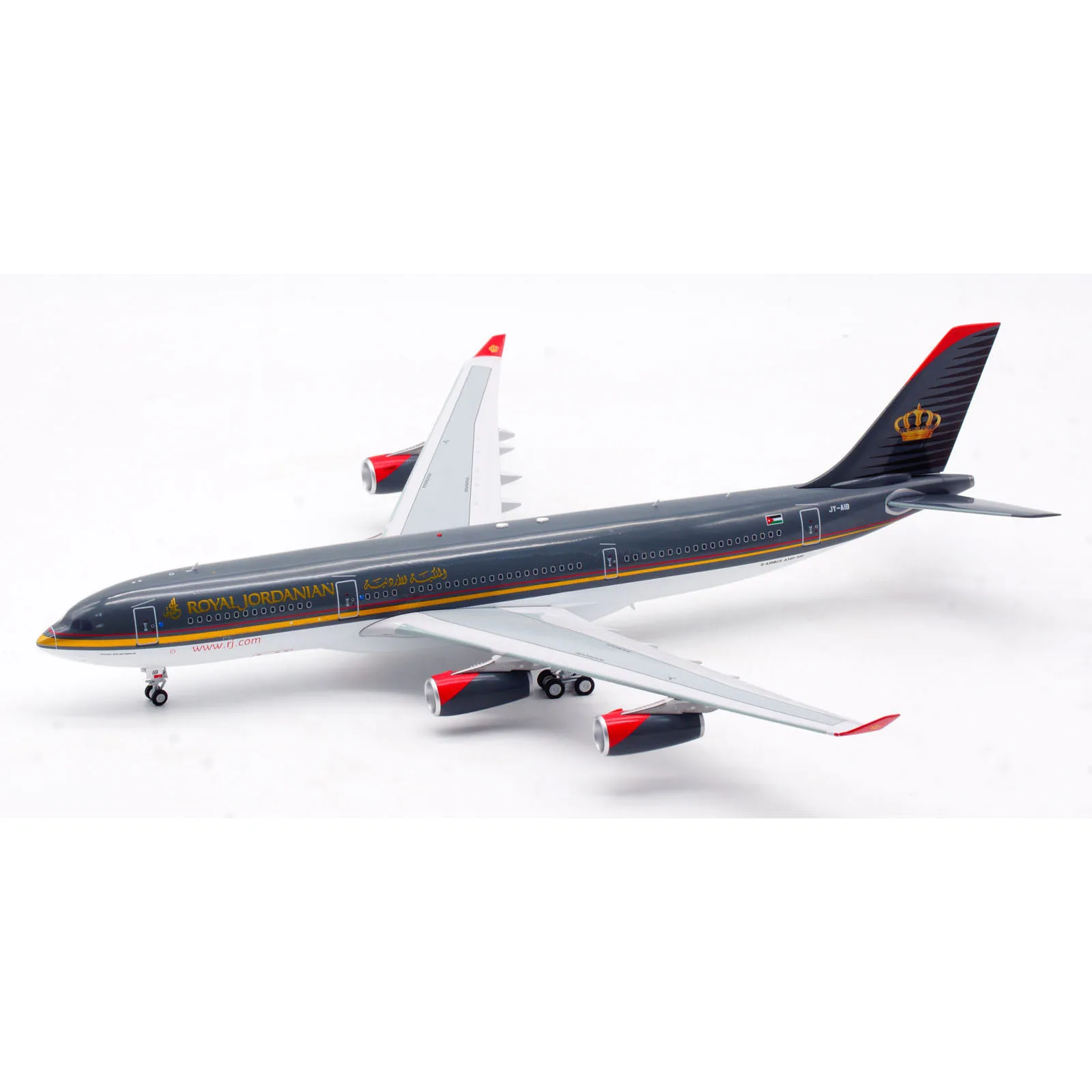 IF342JY0523 Alloy Collectible Plane Gift INFLIGHT 1:200 Royal Jordanian Airbus A340-200 Diecast Aircraft Jet Model JY-AIB