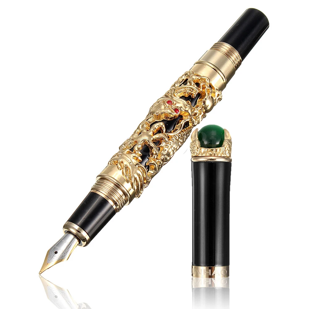 Luxury 18KGP 0.5mm Gold Dragon Dragon Fountain Pen Fountain Pen