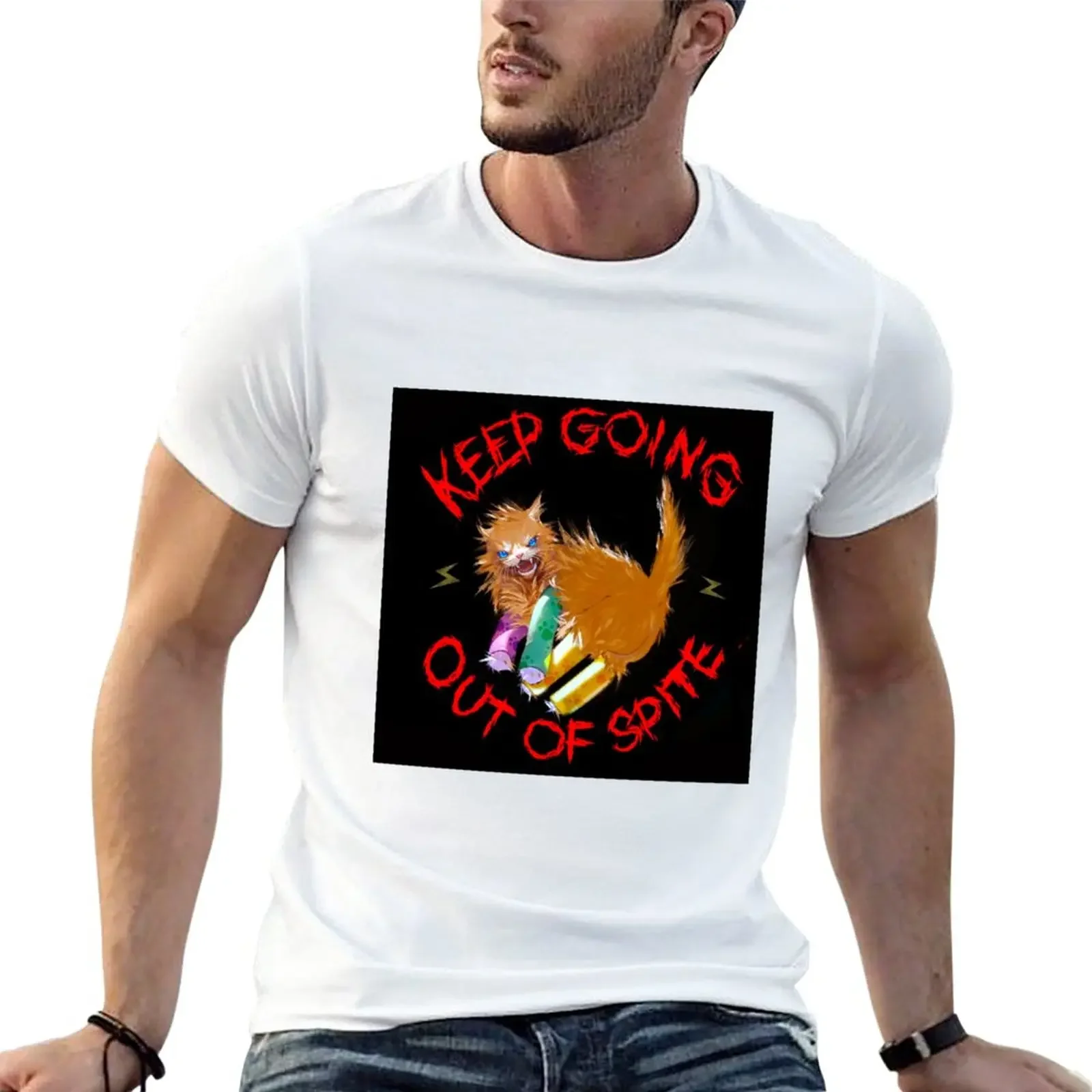 Keep Going Out of Spite - Scrunkly Tater Tot (Blue) T-Shirt for a boy blanks designer t shirt men