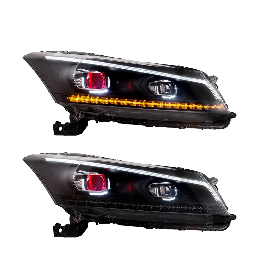 Applicable to the eighth generation Accord headlights 2008-2013 daytime running lights modified lamp assembly lens headlights