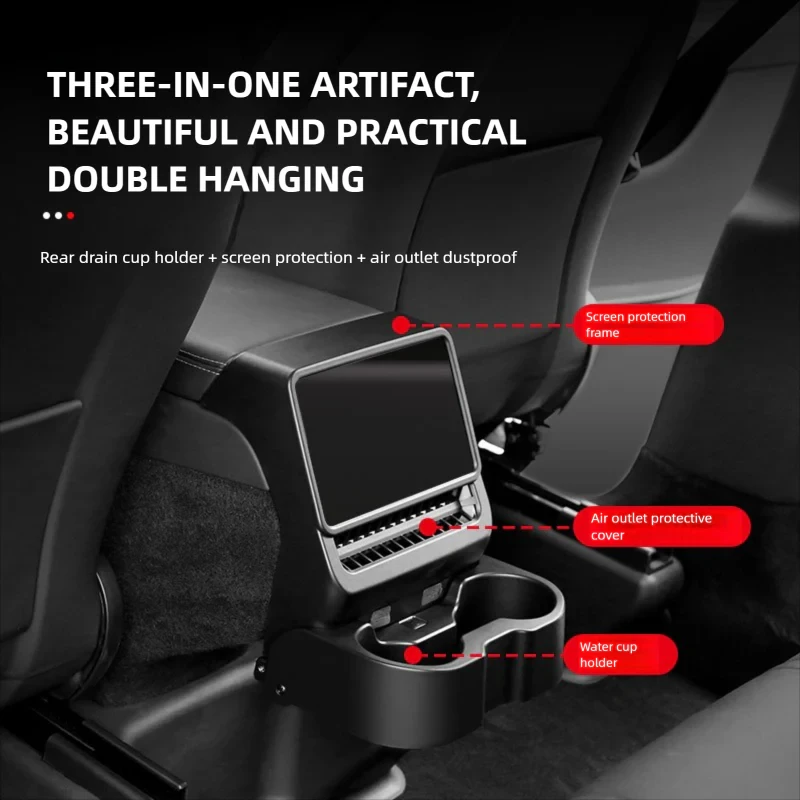 

Water Drink Holder Organizer Watercup Holder for Tesla Model 3 Highland 2023 Y Juniper 2025 Cup Holder Car Interior Accessories