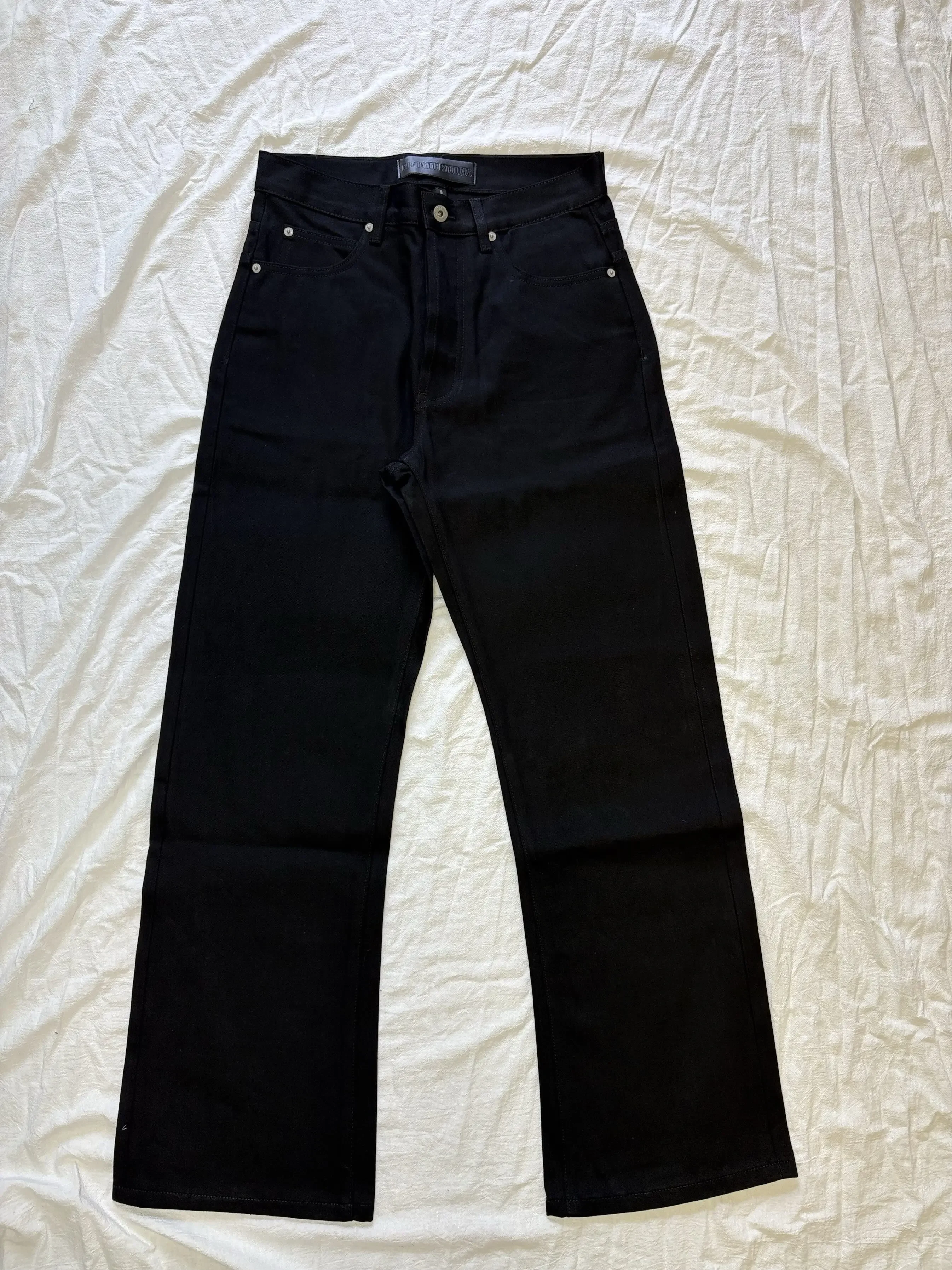 

No faith studios straight-leg micro-pull boots Japanese red-edged red-eared original cow jeans