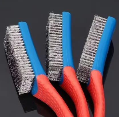 1PC Stainless Steel Wire Brush with Plastic Handle Deep Cleaning Rust Wielding Slag Dirt Paint Scrubbing Brush for Home Cleaning