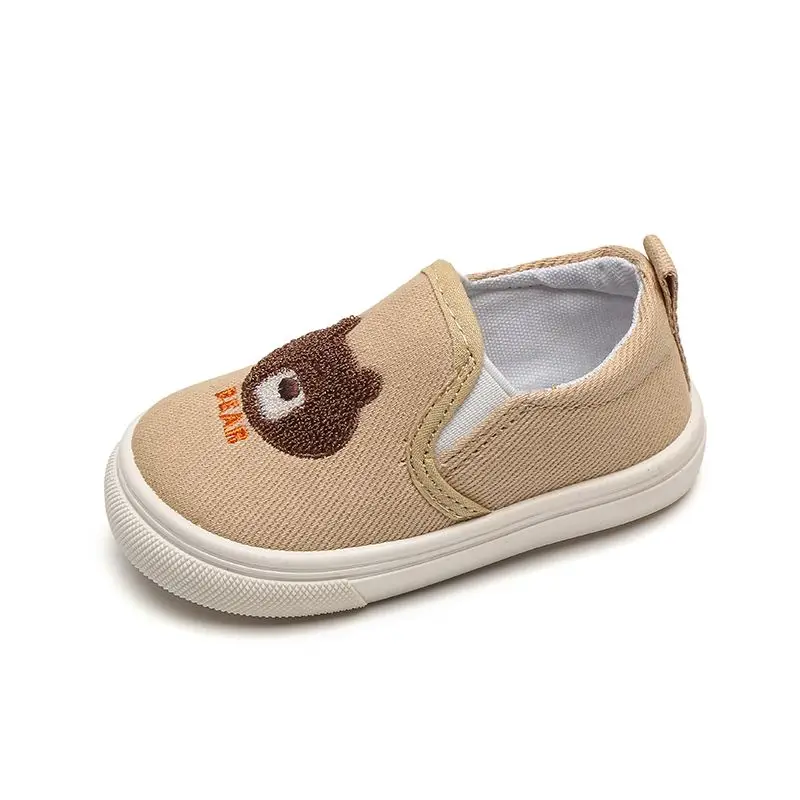 2023 New Children Casual Shoes Girls Fashion Canvas Shoes Boys Slip-on Shoes Baby Cute Cartoon Print Sneakers