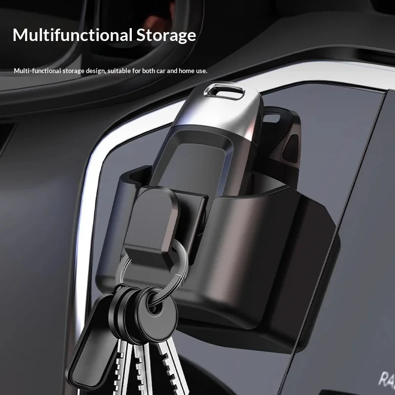 

Car Key Storage Box Storage Box for Vehicle Supplies Dashboard Central Control Console Highspeed Toll Card Storage Box Card Slot