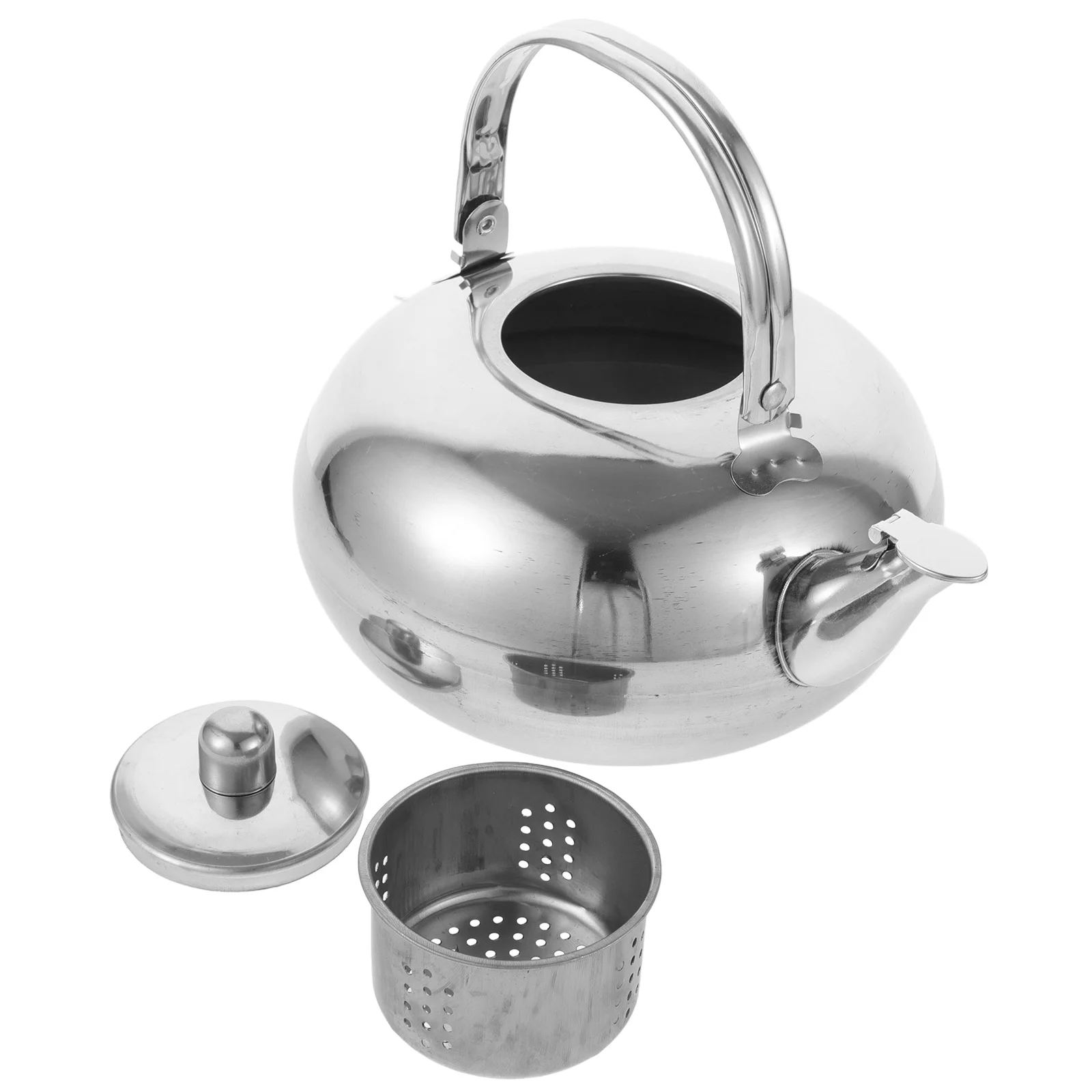 

Kettle Teapot Campfire Electric Water Stainless Steel Camping Coffee Silver Hot