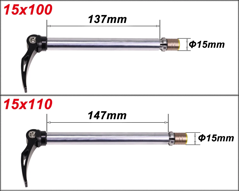 HEPPE Fahrrad Steckachse Schnellspanner 15x100mm 15x110mm MTB Vorderradnaben Schnellspanner für SR SUNTOUR 15x100 15x110 Vordergabel – Detail 2