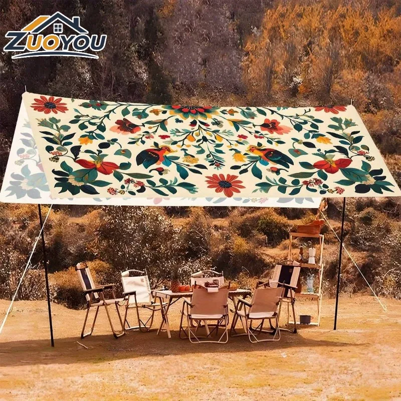 Waterproof Camping Sun Shelter Tent Tarp Ceiling Cloth Home Decor Portable Outdoor Canopy Awning for Beach Picnic Hiking Fishing