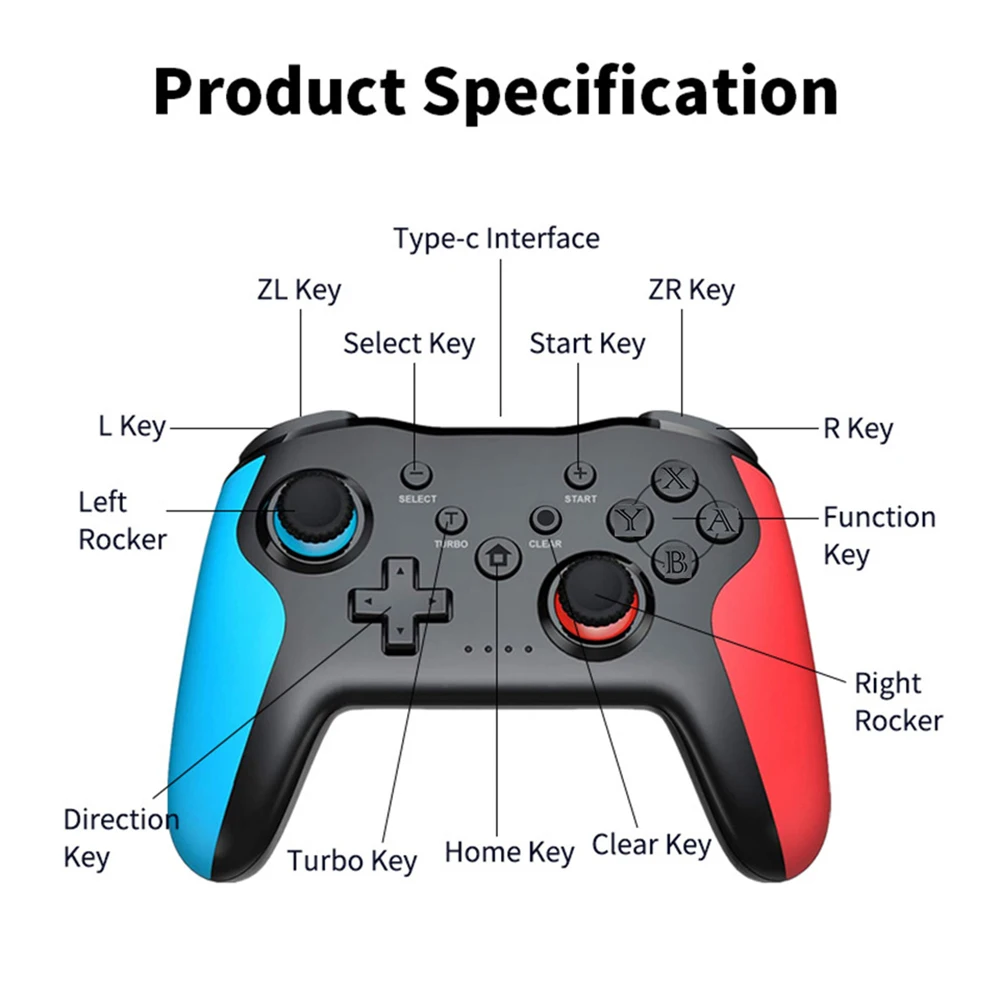 Bluetooth 2.4G Wireless Controller For Nintendo Switch/Switch Lite/OLED PC TV Box Tablet PS3 Tesla Gamepads PC Joystick Control