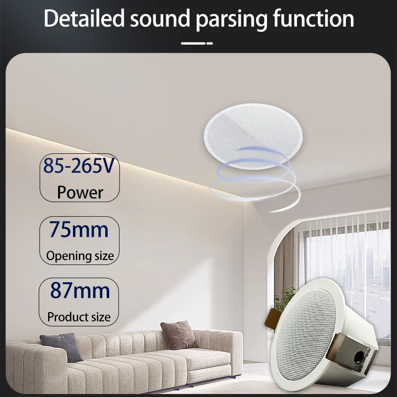 Mini haut-parleur de plafond Bluetooth haut-parleurs de maison haut-parleurs audio de plafond pour systèmes de haut-parleurs de plafond avec un son de haute qualité