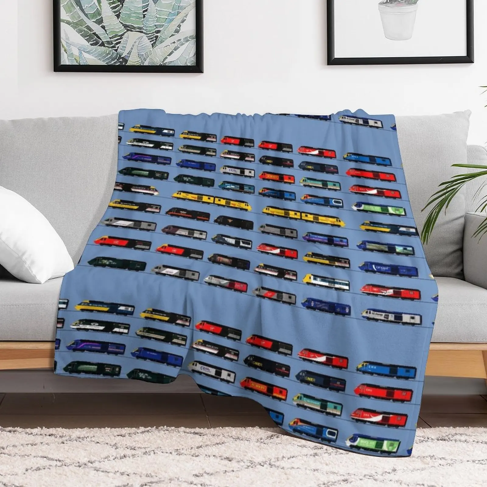 Class 43 HST intercity 125 liveries Throw Blanket Soft Plaid on the sofa Luxury Throw Blankets