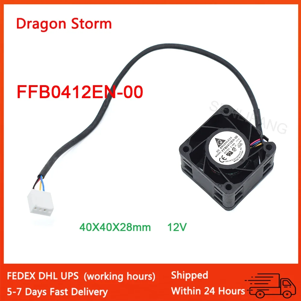 New For Delta FFB0412EN-00 4028 12V 2.10A 4PIN 25000 RPM 32.9 CFM 40X40X28mm High Speed Server Power Supply Violent Cooling Fan