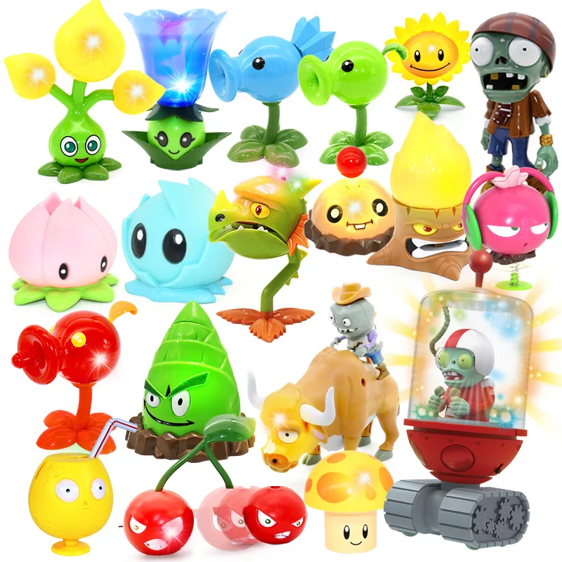 1 Pcs PLANTS VS ZOMBIES 2 PVZ Action Figure Shooting Light Sound Model Snow Pea Shooter Plants Game Electric Toy Gift For Kid