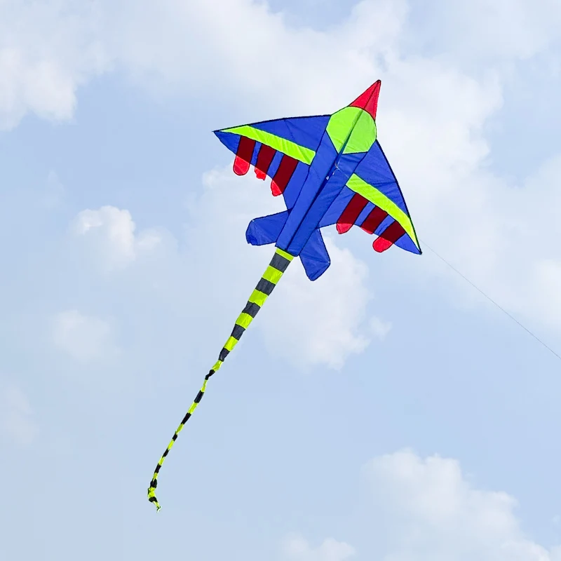 Paradise Bird 1.9m Fighter Kite Plane Kite with 100m Handle Line and 3m tail Outdoor Toys for Children Outdoor Sport Easy to Fly