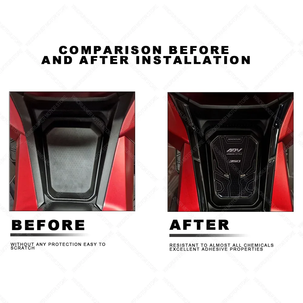 

Водонепроницаемая защитная наклейка для мотоциклетного туннеля, наклейка на подножку, 3D наклейка из эпоксидной смолы для Adv 350 2022 2023