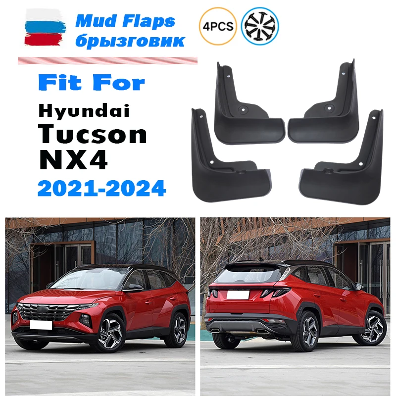 

2021 2022 2023 2024 FOR Hyundai Tucson NX4 Mudguard Fender Mud Flap Guards Splash Mudflaps Car Accessories Front Rear 4pcs