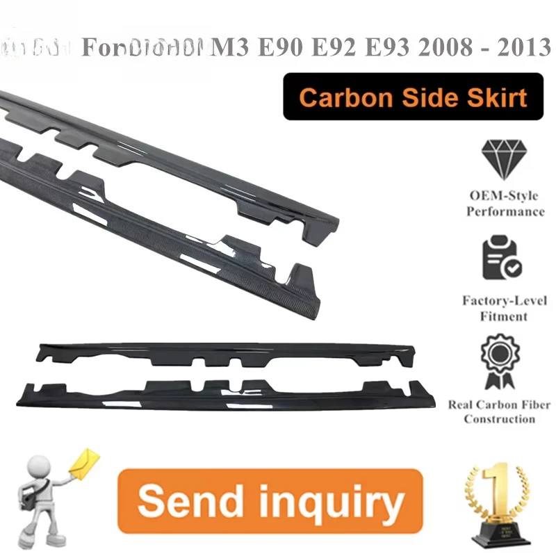 

Exot Style Carbon Fiber Side Skirts Extension Body Kits for E90 E92 E93 M3 2008-2013