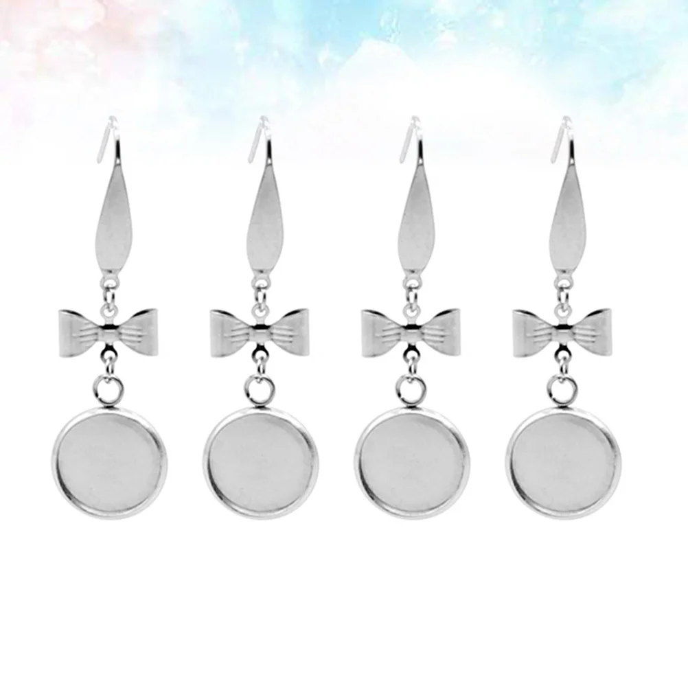 

20Pcs Metal Earring Bases DIY Jewelry Material Stylish Accessory for Personal Designs Lightweight Portable 12mm Silver