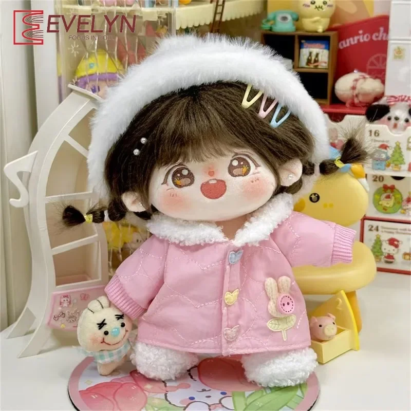 Evelyn Spot Winter 20cm Cotton Doll Clothes Cotton Clothes Cute Set Plush Doll Dress Up
