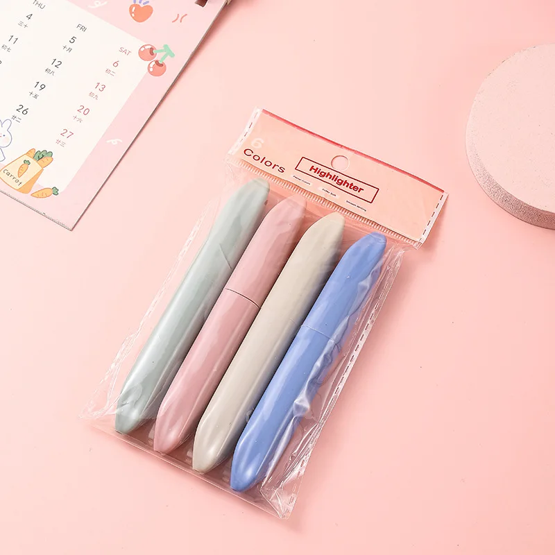 4/6/12 set Pastel Color Highlighter Kawaii Stationery Color Marker School Supply Student Marker Highlighter Japanese Stationery