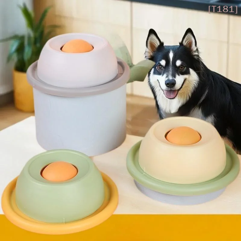 [E]Pet Lick Mat Yogurt Licking Plate Slow Feeder For Dogs & Cats - Interactive Snack Bowl Promotes Dental Health Pet Licking Mat