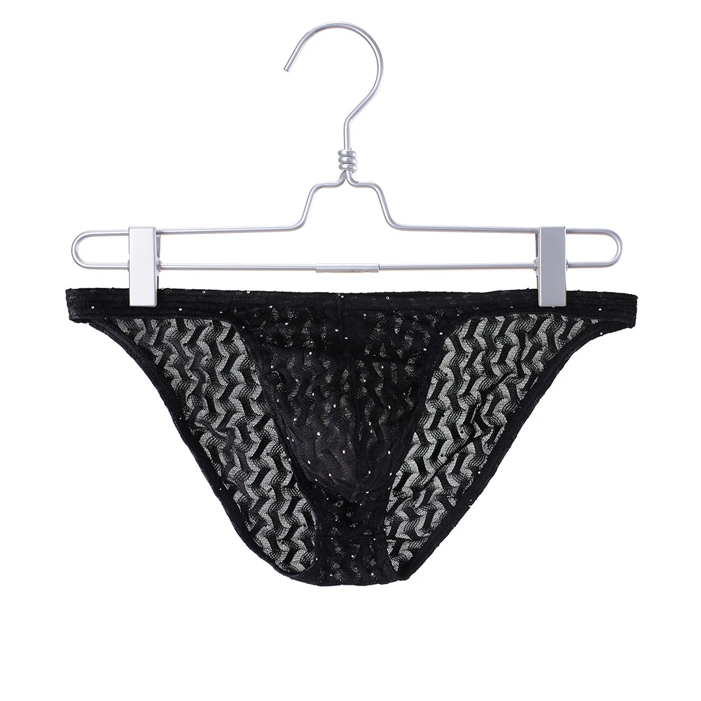 

Мужские кружевные прозрачные дышащие трусы с низкой посадкой и выпуклостью, трусы с выпуклым мешочком для пени, нижнее белье, эротическое белье
