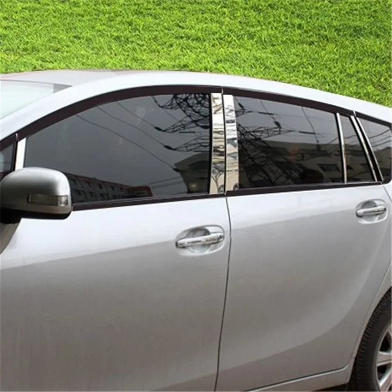 

WELKINRY For Toyota Verso AR20 2010-2018 Stainless Steel Car Body Door Window Central Middle B Column Pillar Post Cover Trim