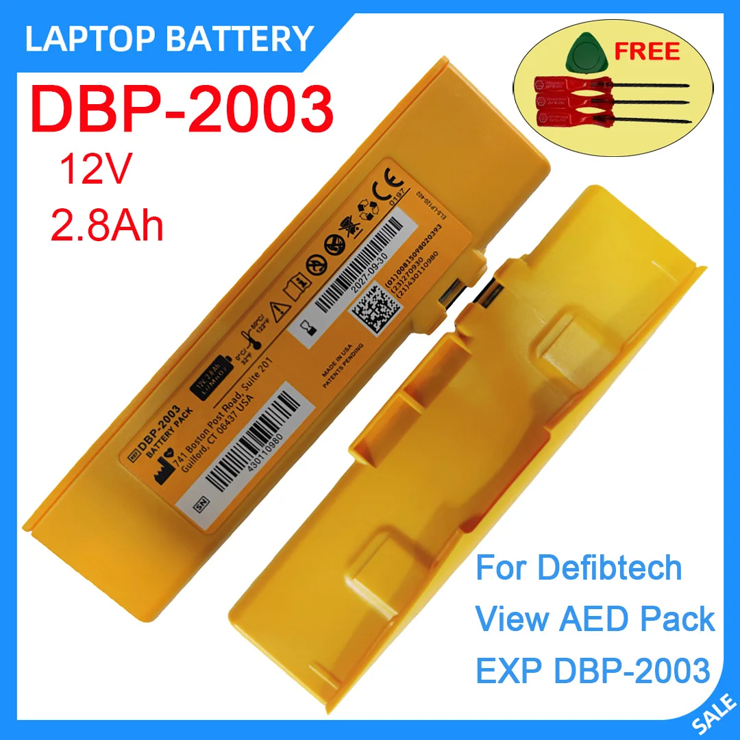 New Battery DBP-2003 12V 2.8Ah High Quality For Defibtech View AED Pack EXP DBP-2003