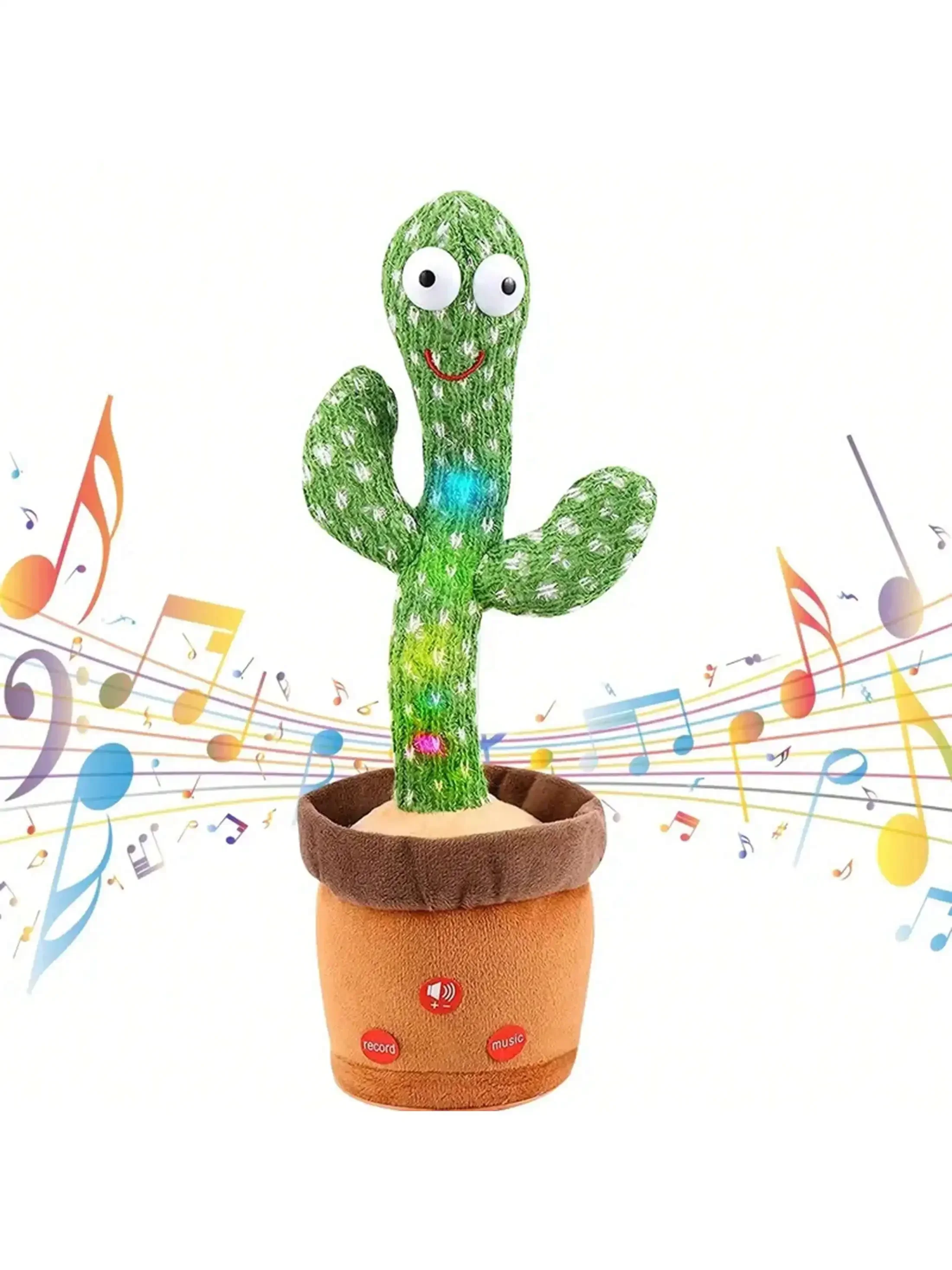

1pc-A Talking Cactus Toy That Can Be Charged Recorded And Repeated Suitable For Spanish English And Arabic Voice Changer