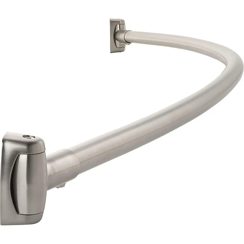 

Curved Stainless Steel Shower Curtain Rod in Brushed Nickel Finish