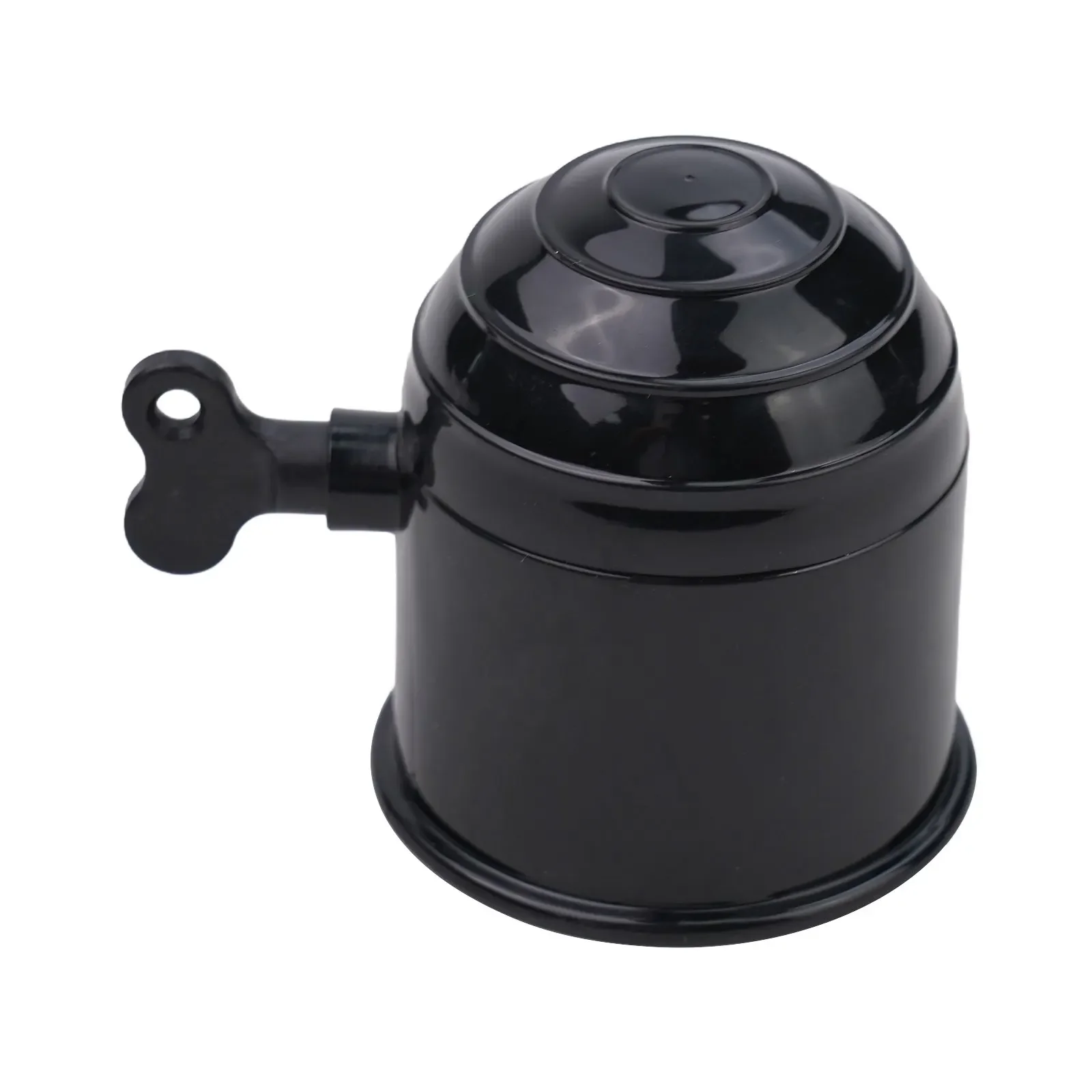 50mm Lockable Tow Ball Cover With Key For Cars Trucks Trailers - Black/Silver Plastic Hitch Protector Cap With Screw Security