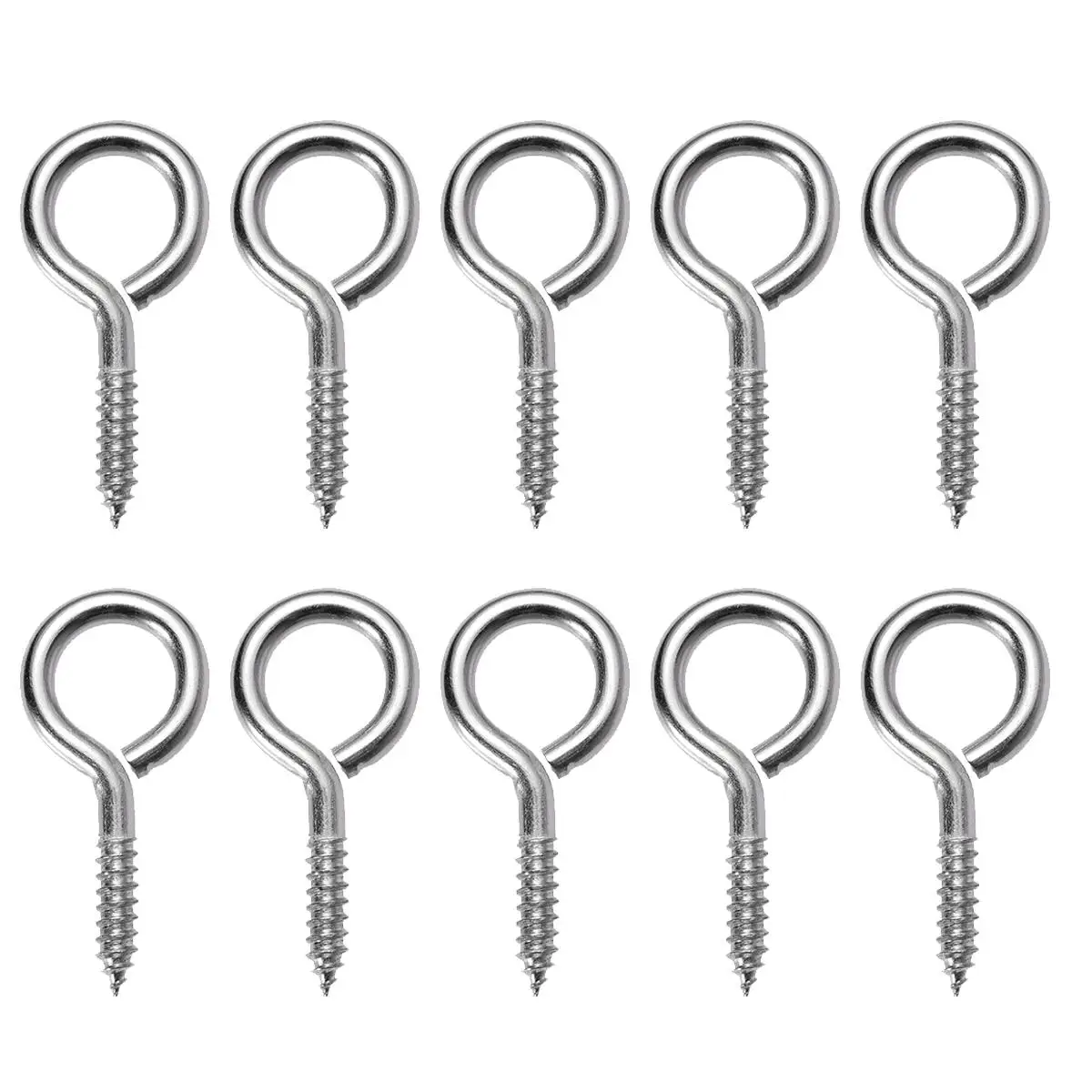 

25pcs Silver Eye Screws Durable Long Lasting Strong Structure DIY Jewelry Accessories Small Pins Peg Bail Threaded Hooks