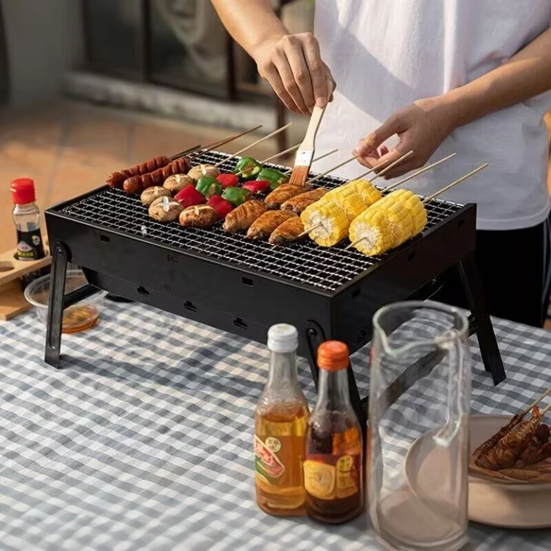 

New Multifunctional Folding Camping Barbecue Stove Stainless Steel Outdoor Portable Barbecue Rack Home Outdoor Barbecue Charcoal
