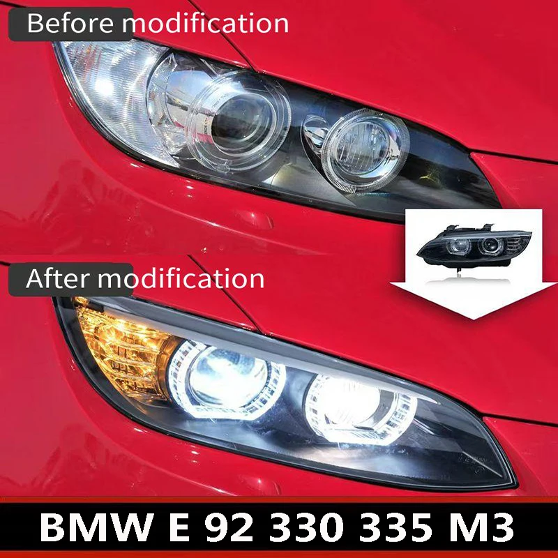 

Подходит для BMW E92 330 335 M3, модифицированный светодиодный блок фар, улучшенная передняя оптика, модернизация фар.